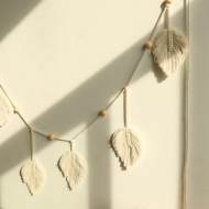 Macrame Leaf Tassels Wall Hanging Decor - Image 3