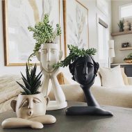 Emotional Faces Planter Sculpture Trio - Image 5