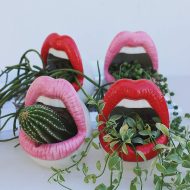 Pucker Up Lips Ceramic Planter - Image 8