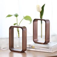 Wood + Glass Propagation Vase - Image 2
