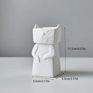 Nordic Playful Cat Ceramic Vase - Image 6