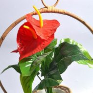 Hand-Woven Bamboo Hanging Planter Basket - Image 7