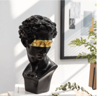 Florentine Gold Accent David Bust Statue - Image 11