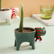 Glazed Ceramic Kitty Planter - Image 16