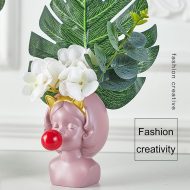 Bubble-Blowing Babe Bust Planter Vase - Image 3