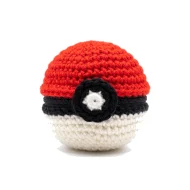 Diglett reversible crochet pattern — the pattern crocheted up as a closed ball