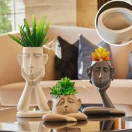 Emotional Faces Planter Sculpture Trio - Image 13