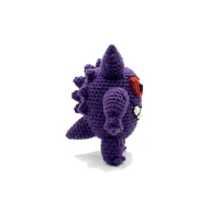 Gengar reversible crochet pattern — a right side profile of the Gengar amigurumi