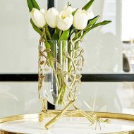 Golden Leaf Vase - Image 7