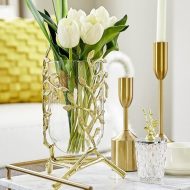 Golden Leaf Vase - Image 8