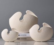 Hani White Cracked Egg Vases - Image 2