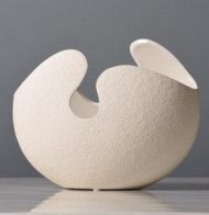 Hani White Cracked Egg Vases - Image 3