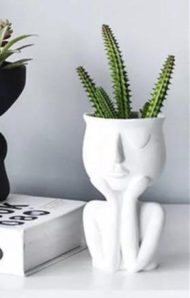 Cupping Face Resting Ceramic Planter - Image 8