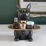 Cool French Bulldog Piggy Bank and Platter Statue - Image 10