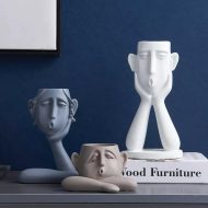 Emotional Faces Planter Sculpture Trio - Image 4