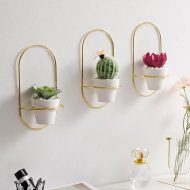Ceramic Flowerpot with Metal Wall Mount - Image 9