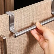 Over Cabinet Door Stainless Steel Towel Rack - Image 2