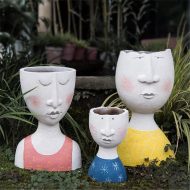 Caricature Portrait Face Figurine Sculpture Planter - Image 18