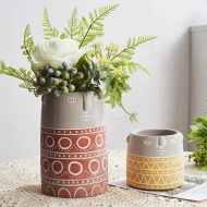 Native Tribal Pattern Ceramic Face Planter - Image 4