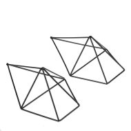 2-Piece Geometric Wall Mural, Mounted Air Plant Hangers - Image 5