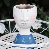 Caricature Portrait Face Figurine Sculpture Planter - Image 8