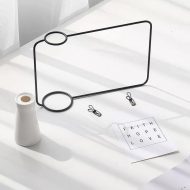 Iron Photo Display Frame with Ceramic Vase and Clips - Image 7