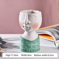 Caricature Portrait Face Figurine Sculpture Planter - Image 5