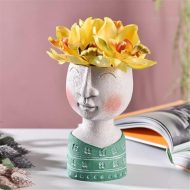 Caricature Portrait Face Figurine Sculpture Planter - Image 4