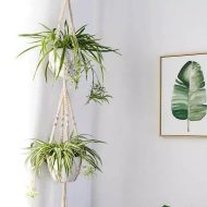 4-Piece Handmade Boho Macrame Plant Hanger Set - Image 9