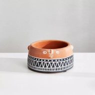 Native Tribal Pattern Ceramic Face Planter - Image 14