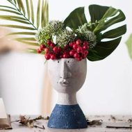 Caricature Portrait Face Figurine Sculpture Planter - Image 3