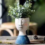 Caricature Portrait Face Figurine Sculpture Planter - Image 10