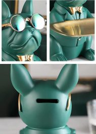 Cool French Bulldog Piggy Bank and Platter Statue - Image 9