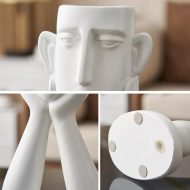 Emotional Faces Planter Sculpture Trio - Image 10