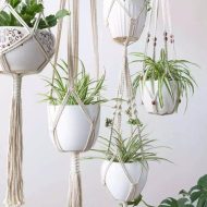 4-Piece Handmade Boho Macrame Plant Hanger Set - Image 7