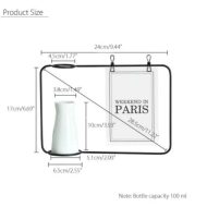 Iron Photo Display Frame with Ceramic Vase and Clips - Image 13