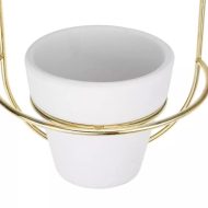 Ceramic Flowerpot with Metal Wall Mount - Image 16