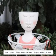 Caricature Portrait Face Figurine Sculpture Planter - Image 12