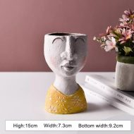 Caricature Portrait Face Figurine Sculpture Planter - Image 6