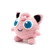 Jigglypuff reversible crochet pattern — a left side view of the Jigglypuff amigurumi