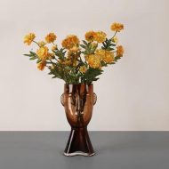 Abstract Face Blown Glass Vase - Image 10