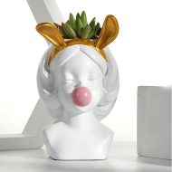 Bubble-Blowing Babe Bust Planter Vase - Image 12