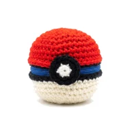 Poliwag reversible crochet pattern — the pattern crocheted up as a closed ball