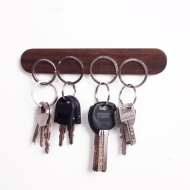 Magnetic Wooden Wall Key Holder - Image 2