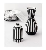 Scandi White & Black Ceramic Vase - Image 6