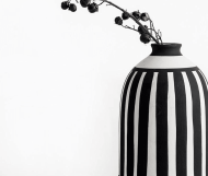 Scandi White & Black Ceramic Vase - Image 9