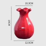 Eye Catching Curved Red Vases - Image 9