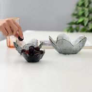 Textured Glass Flower Petal Bowls - Image 4