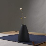 Black as Night Textured Ceramic Vases - Image 4