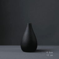 Black as Night Textured Ceramic Vases - Image 9